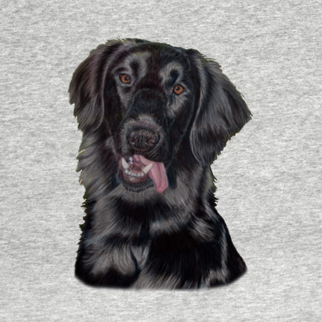 Flatcoated retriever - Pastel by doggyshop